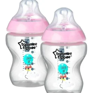 Natural start sutteflaske 2 x 260 ml - deco pink