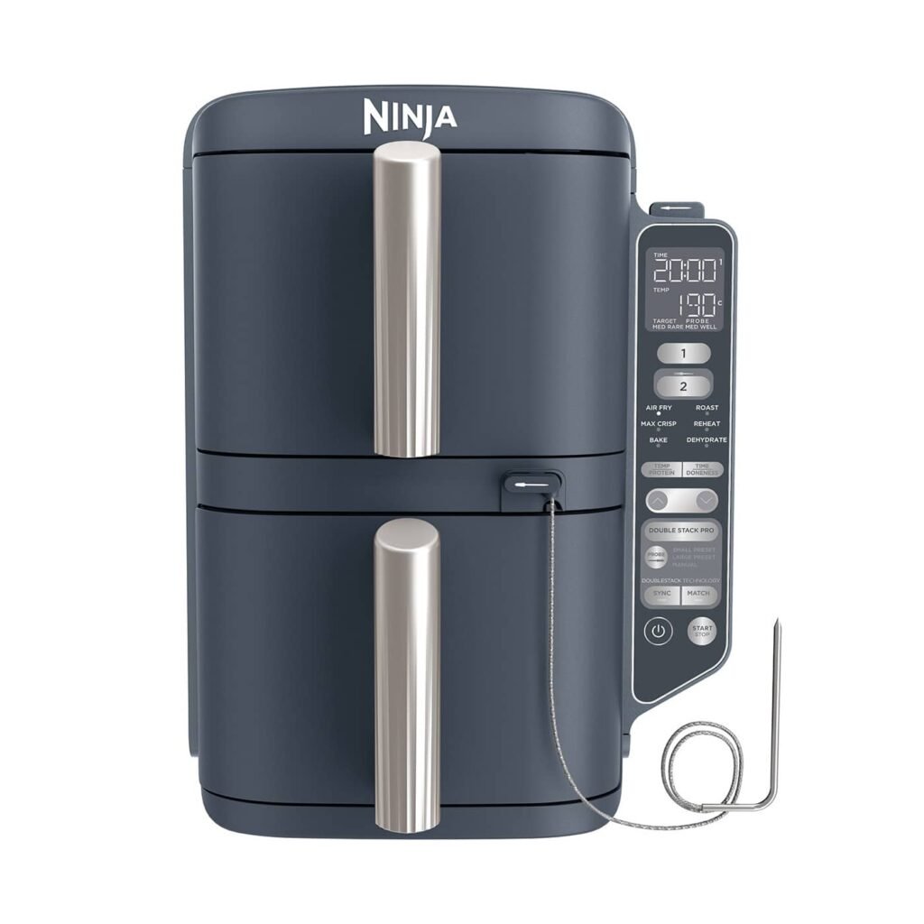 Ninja Double Stack XL-airfryer med to skuffer og Smart Cook-system 9 5 L - SL451EUCYD Cyber Space