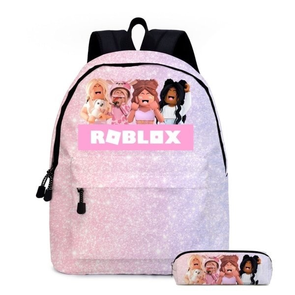 Ny studerende skoletaske ny tegneserie roblox spil grundskole og gymnasium skoletaske børns rygsæk-D4ROBLOX pink