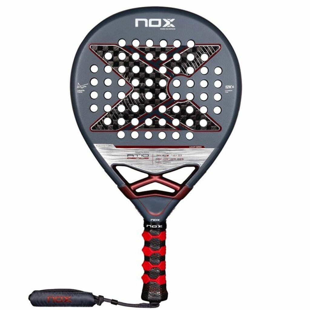 Padel bat Nox-Xtreme AT10 Genius 12K kulfiber - grå, 38 mm