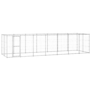 Udendørs hundebur 16,94 m² galvaniseret stål