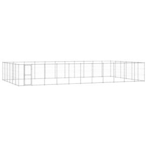 Udendørs hundebur 79,86 m² galvaniseret stål