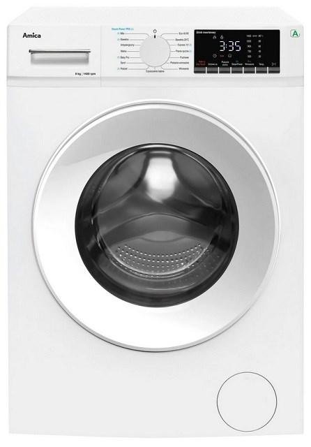 Vaskemaskine frontbetjent Amica 8 kg, 1.400 omdr., A