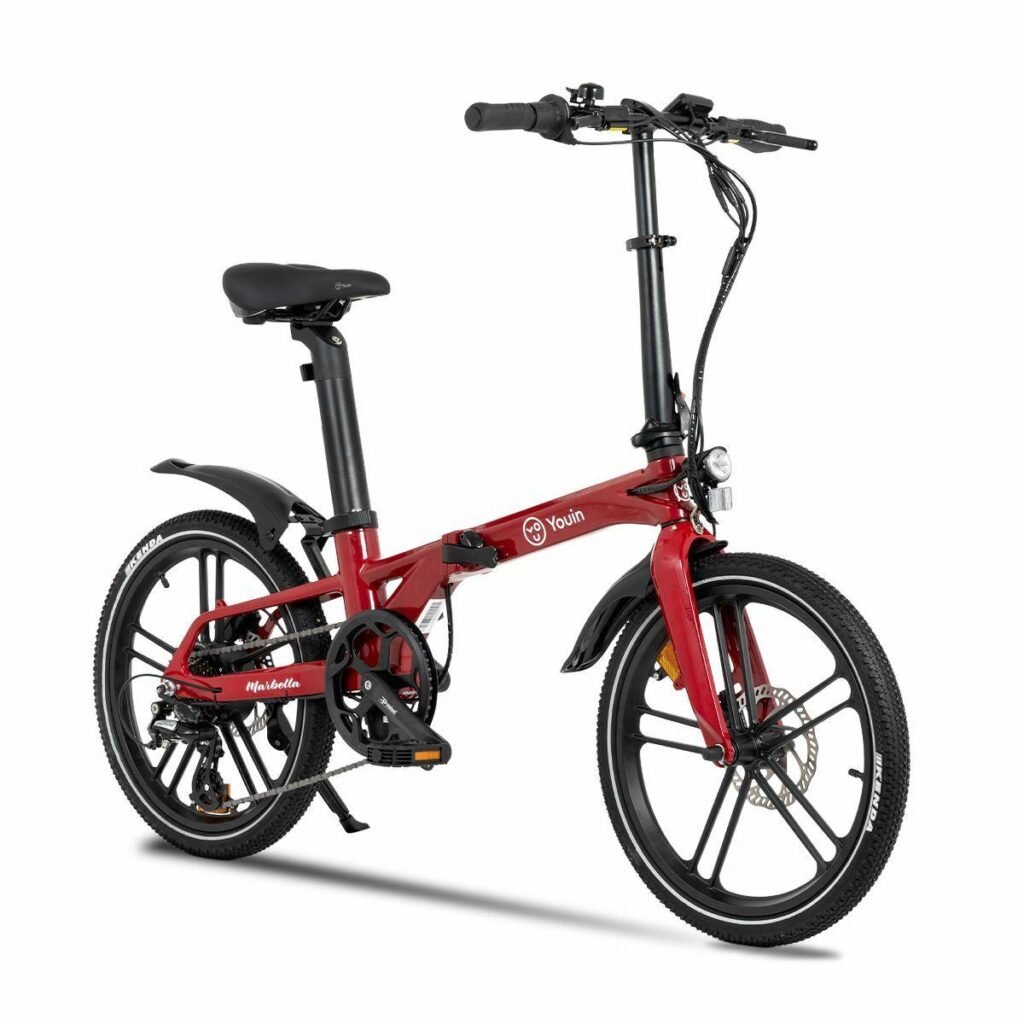 Youin BK1350R Marbella elcykel 250 W - 20" foldbar, rød