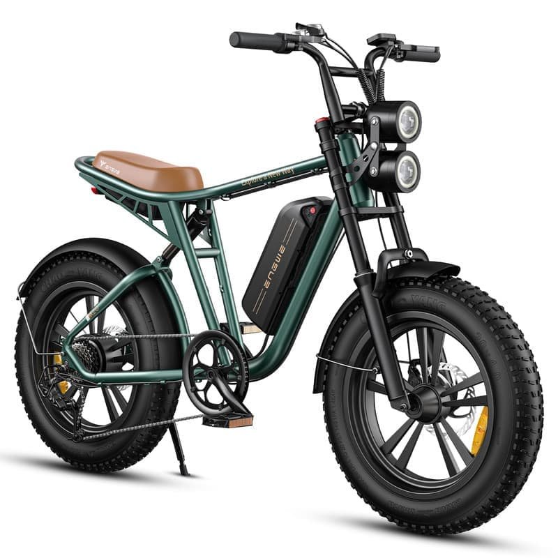 ENGWE M20 elcykel: 250W børsteløs motor (55Nm), 48V 13Ah/26Ah batteri (75KM rækkevidde), 20×4.0" dæk og 25KM/t