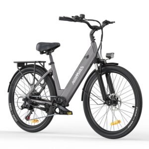 HillMiles MileCity 1 26'' elcykel med lav gennemgang, 250W motor, 36V13Ah batteri, 7 gear, 25 km/t, rækkevidde op til 100 km, ideel til bytransport