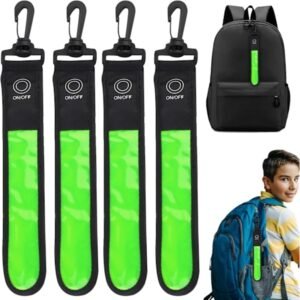 LED-blinkende lys til skoletasker, 4 stk. børns reflekser blinkende lys, skoletasker med 3 tilstande, sikkerhedslygter, vandtæt reflektor