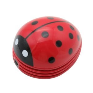 Ladybug Støvsuger, Krummerenser for nem tømning, Bærbar Mini Støvsuger til skrivebord og kontorbrug, med tastaturbørste, simpel betjening