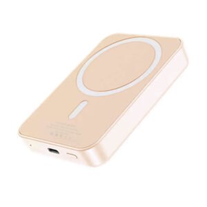 Powerbank Magnetisk med Trådlös Laddning 10000 mAh - Rosa