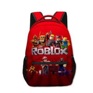 Roblox Rygsæk til Børn Skoletaske Håndtaske Rejse Skoletaske Gave - Rød