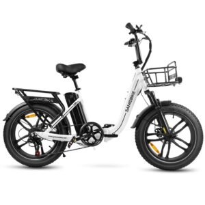 Sammenklappelig elcykel SAMEBIKE C05 Pro, Step-through, Hvid