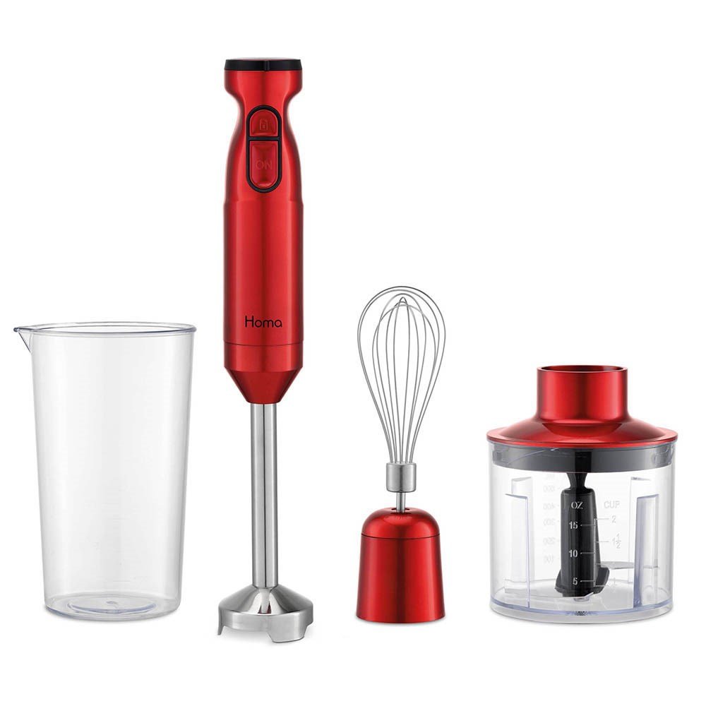 Stavblender sæt fra Homa med minihakker og piskeris, Rossy - Hurtig levering