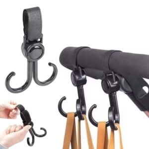 2 stk Dobbelt Barnevognskrog med Velcro | Krog til Barnevogn