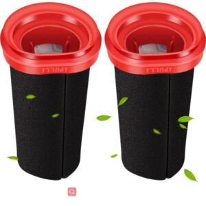 2 stk. vaskbart Hepa støvsuger sæt med hovedfilter & skumfilter & 1 stk. rengøringsbørste Til Bosch Flexxo Serie 4 Callless støvsuger & trådløs støvsuger 25.2V 21.6V BBH32101 BBH3ZOO25