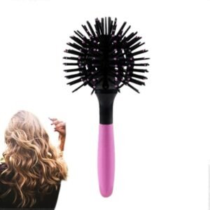 3D Bomb Curl Hårbørste 360 Rund Styling Hårbørste Styling Salon Rund Hår Curling Curler Kam Værktøj til Vådt og Tørt Hår-FA-