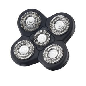 5-bladet barbermaskine udskiftningshoveder til skaldede mænd, let at rengøre, elektrisk barbermaskine med bladdæksel