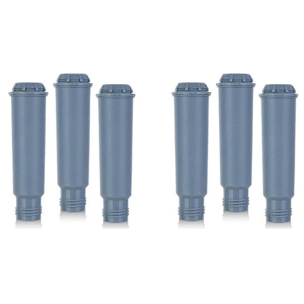 6 stk. vandfilterpatroner til kaffemaskiner, F088, automatiske kaffemaskiner vandfilter grå