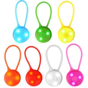 7-pak LED-blinkende lamper til børns skoletasker, 3 lystilstande Reflekterende lampe til hund, camping, cykling, løb, vandring, rygsæk GS