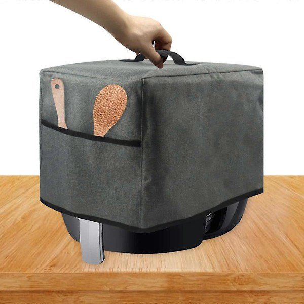 Airfryer Støvcover, Elektrisk Trykkoger med Tilbehørsopbevaring, Små Hvidevare Cover Case Beskyttelse, 34,5x26,5x29cm