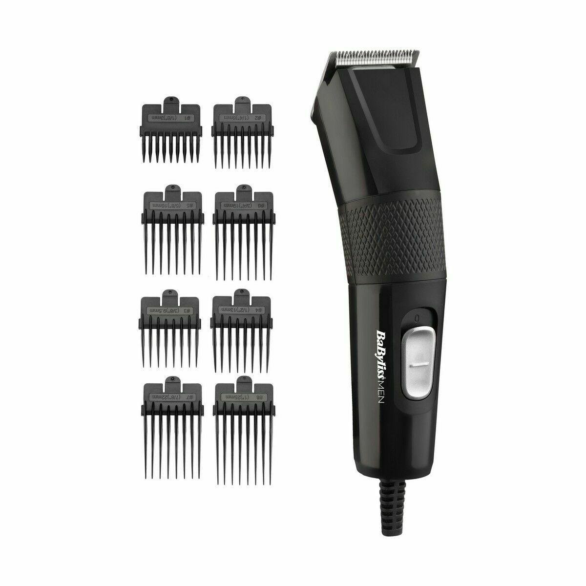 Babyliss E756E hårklipper - ledningsdrevet herre hårtrimmer, sort