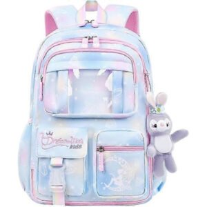 Børnepiger Skoletaske Børn Primær Skoletaske Bogtaske Vandtæt Nylon Rygsæk Casual Daypack 5-12 år