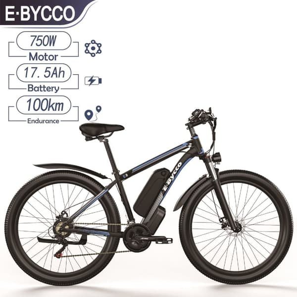 E-BYCCO E8 elcykel 750W motor 48V17,5AH batteri aftageligt batteri 29 tommer dæk Mountain EBikes voksen bypendlercykel
