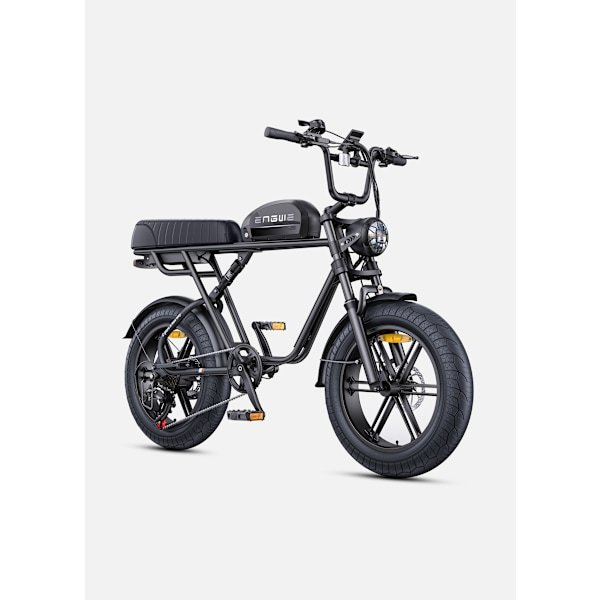 ENGWE M1 Elcykel til voksne, 250W motor, 90 km rækkevidde, 20 tommer x 4 tommer brede dæk, dobbelt affjedring og hydrauliske bremser, ideel til bypendling, letvægts elcykel med ét batteri.