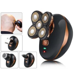 Elektrisk barbermaskine til mænd 5 hoveder barbermaskine skaldet skæg hår kraniet trimmer skæg remover