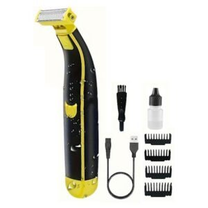 Elektrisk barbermaskine til mænd, dobbeltsidet blad, vandtæt, genopladelig, mini rejsebarbermaskine, bærbar hår- og skægtrimmer, fjernerværktøj, gave til far/kæreste