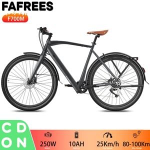 Fafrees F700M City Elcykel - Hydrauliske Bremser - 100 km Rækkevidde - 150 kg Maksimal Belastning - Ingen Accelerator - Sort