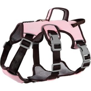 Hundesele Blødt Polstret Fuld Kropssele til Kæledyr, Anti-Træk Flugtsikker Reflekterende Vest med Løftehåndtag og Snorclips, Justerbar Komfortabel Brug