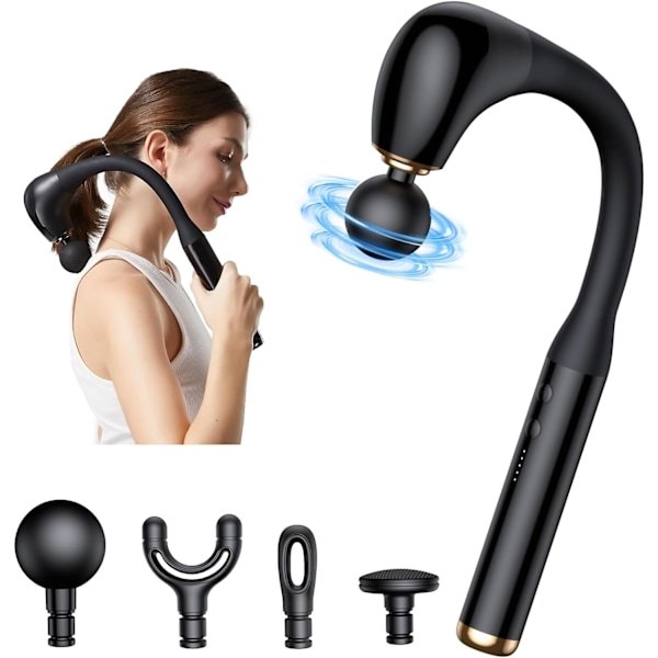 Massagepistol til dybdegående muskelmassage, perkussionsmassagepistol, bærbar rygmassagepistol til atleter til smertelindring, håndholdt rygmassage