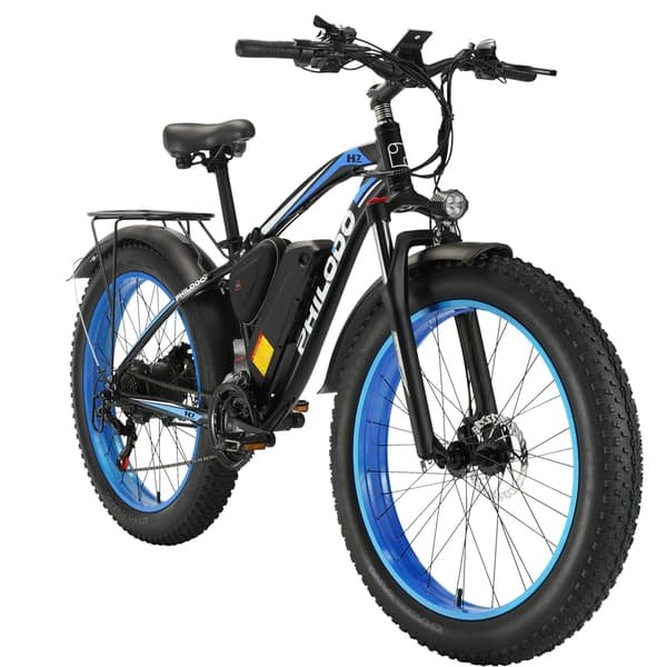 PHILODO H7 Pro offroad elcykel, 1000W motor, MAX 45 KM/T, 17,5AH batteri, hydrauliske bremser, 26*4,0 dæk, 21 gear