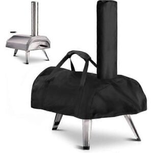 Pizzaovn Cover til Ooni Karu 12, Vandtæt, Vejrbestandig, Oxford Stof, Pizzaovn Cover, Sort, 81 x 42 x 21 cm, Til Ooni Karu 12 (FMY)