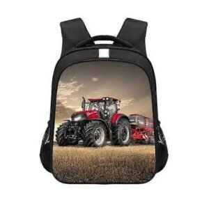Rygsæk med traktorprint til teenagere, drenge, piger, skoletasker, tegneserie traktor skoletaske, moderigtig rygsæk, F13farmtr03cw
