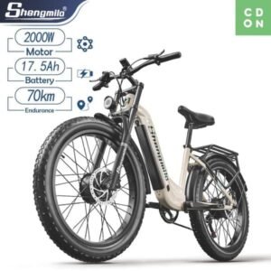 Shengmilo S700 17,5AH Batteri 1000W*2 Dual Motor Elcykel til voksne, 45 km/t, 75 km rækkevidde, 26*3,0 brede dæk,