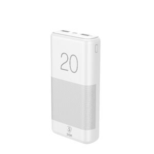 SiGN Ekstremt Kraftfuld Q.C Powerbank 20000mAh, 2.1A - Hvid