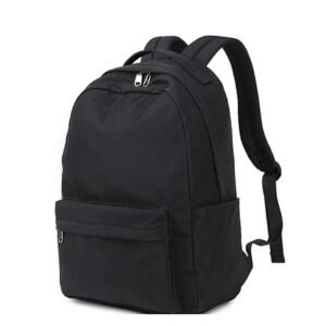 Stor skoletaske til børn, skoletaske til unge, drenge og piger, grundskole, mellemtrin, universitet, afslappet rygsæk, sort