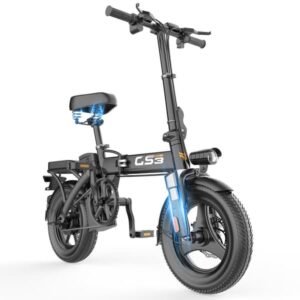 TOOFLY GS3 elcykel til voksne 250W motor, 48V 15Ah aftageligt batteri, 14*2,125 tommer vakuumdæk foldbar elcykel