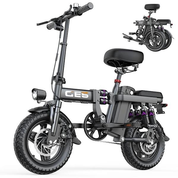 Toofly GE5 Elcykel Voksen 250W Motor 48V15AH Batteri 14 tommer Terrængående Fat Dæk Elcykel