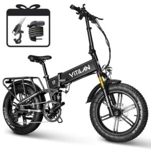 Vitilan i7 Pro 3.0 20'' foldbar elcykel, 1200W peak power, 45 km/t maks., Samsung 20AH batteri, Shimano 8-speed
