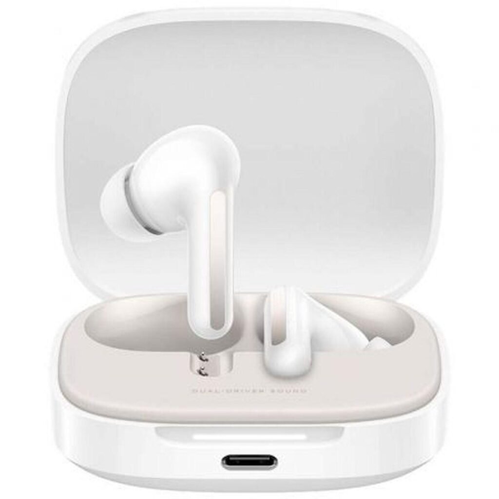 Xiaomi Redmi Buds 6 - trådløse in-ear høretelefoner med opladningsetui, hvid